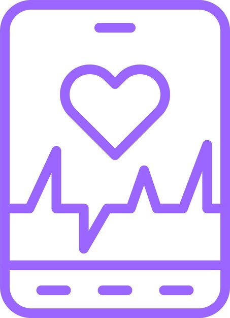 Estilo del icono de la aplicación de monitoreo de salud de diseño vectorial