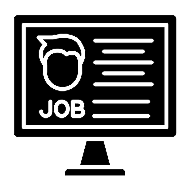 Estilo del icono de la aplicación de trabajo de diseño vectorial