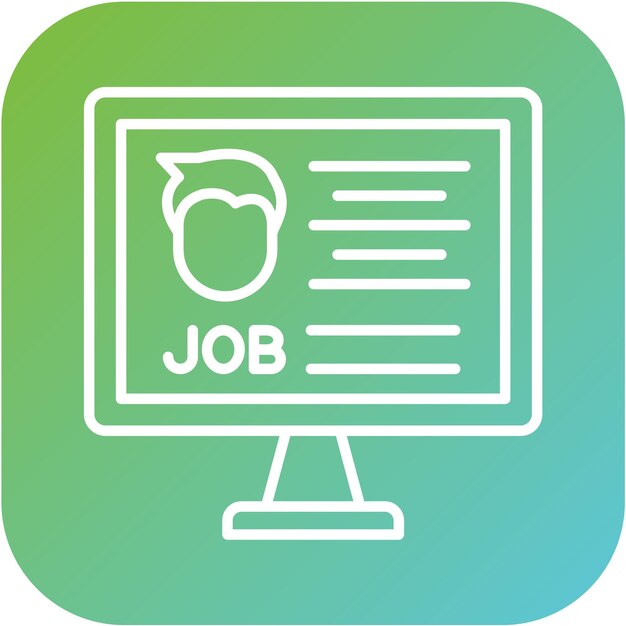 Estilo del icono de la aplicación de trabajo de diseño vectorial