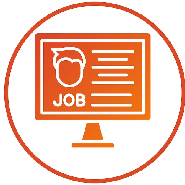Estilo del icono de la aplicación de trabajo de diseño vectorial