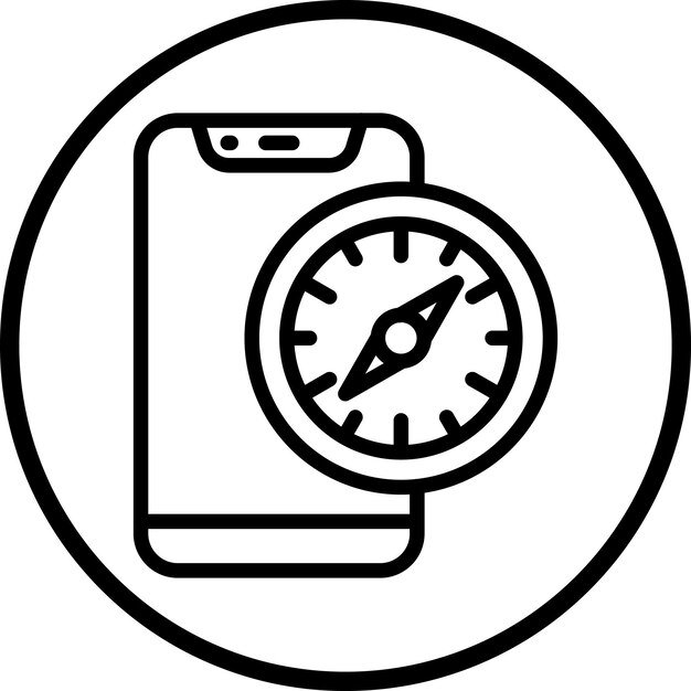 Estilo del icono de la aplicación Vector Design Compass