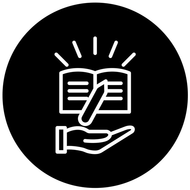 Estilo del icono de apoyo del maestro de diseño vectorial