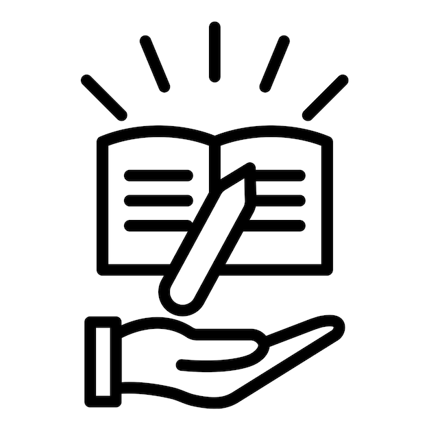 Estilo del icono de apoyo del maestro de diseño vectorial