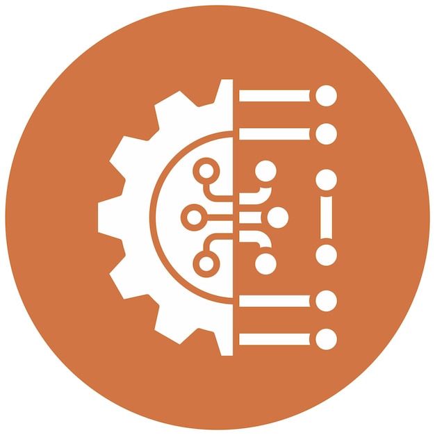 Estilo de icono de aprendizaje automático de diseño vectorial