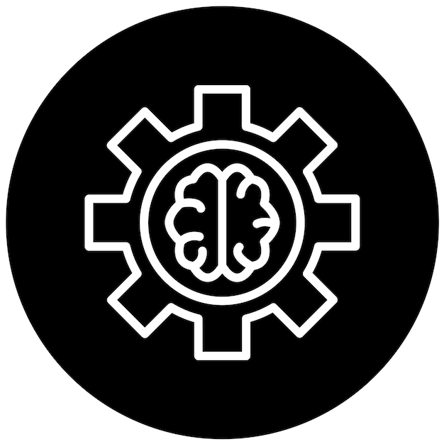 Estilo de icono de aprendizaje automático de diseño vectorial