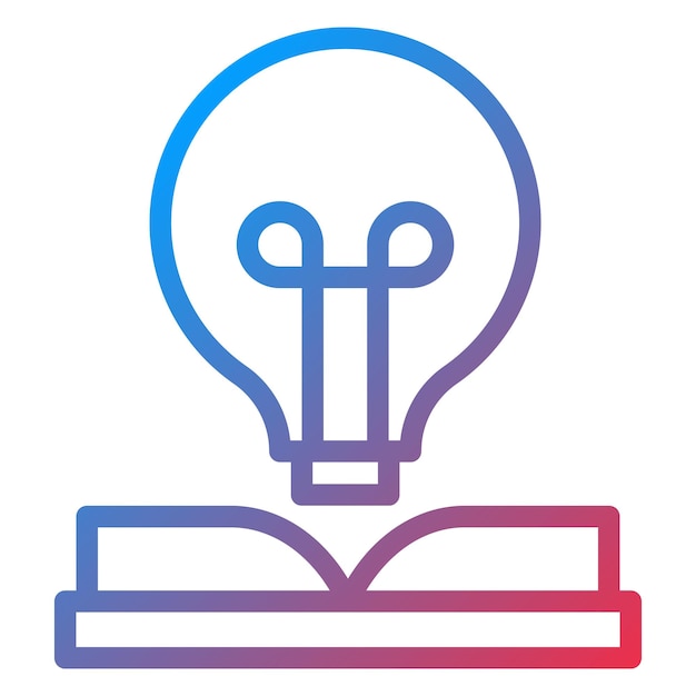 Estilo del icono de aprendizaje de diseño vectorial