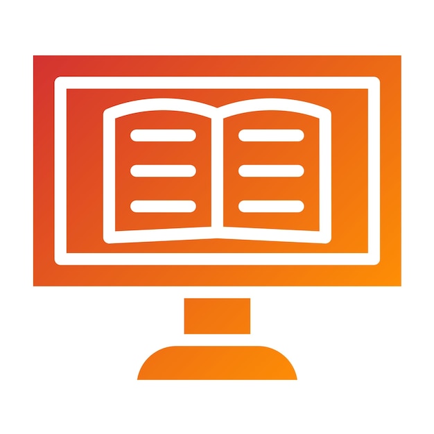 Estilo de icono de aprendizaje electrónico de diseño vectorial