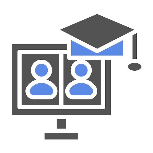 Estilo de icono de aprendizaje electrónico de diseño vectorial
