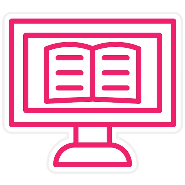 Estilo de icono de aprendizaje electrónico de diseño vectorial