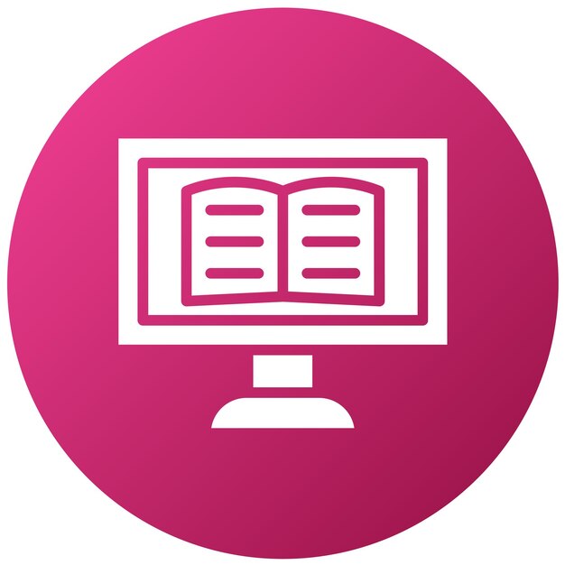 Estilo de icono de aprendizaje electrónico de diseño vectorial
