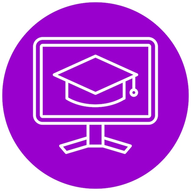 Estilo del icono de aprendizaje electrónico