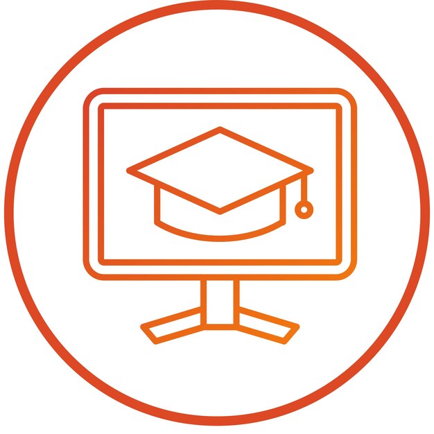 Estilo del icono de aprendizaje electrónico
