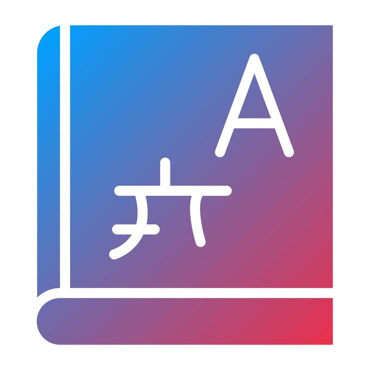 Vector estilo del icono de aprendizaje de idiomas