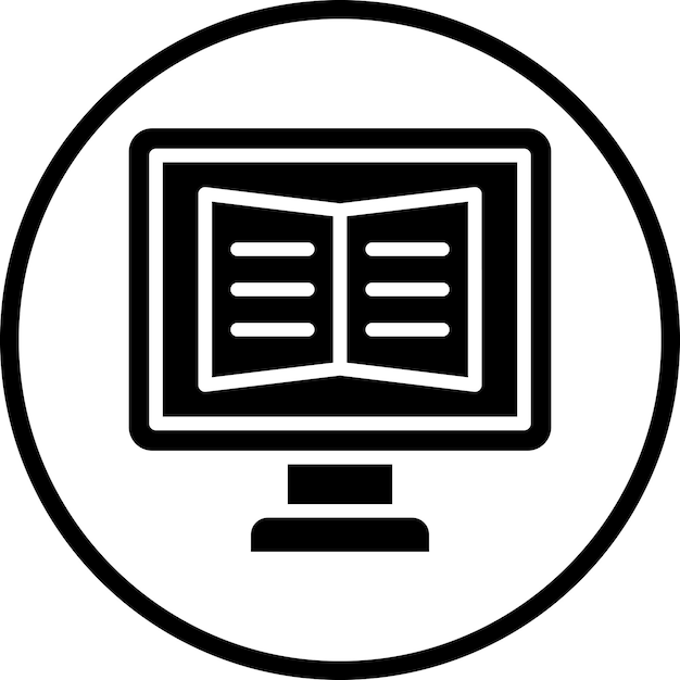 Estilo de icono de aprendizaje en línea