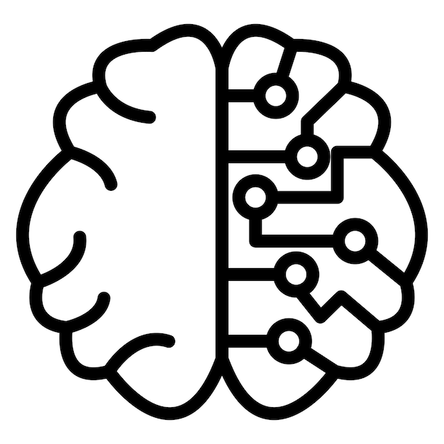 Estilo de icono de aprendizaje profundo de diseño vectorial