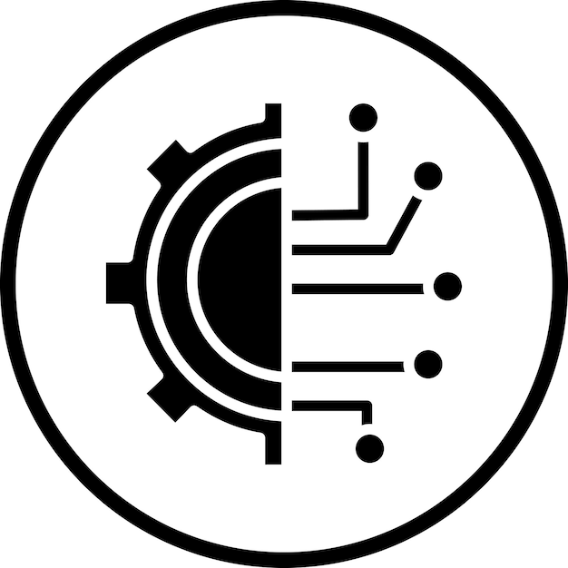 Estilo de icono de aprendizaje profundo de diseño vectorial