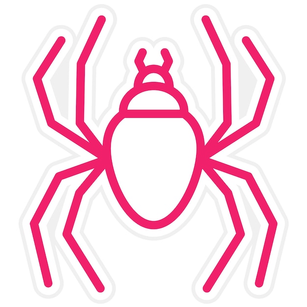 Vector estilo de icono de araña de diseño vectorial