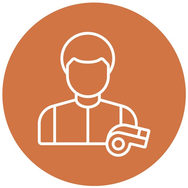 Estilo del icono del árbitro de diseño vectorial