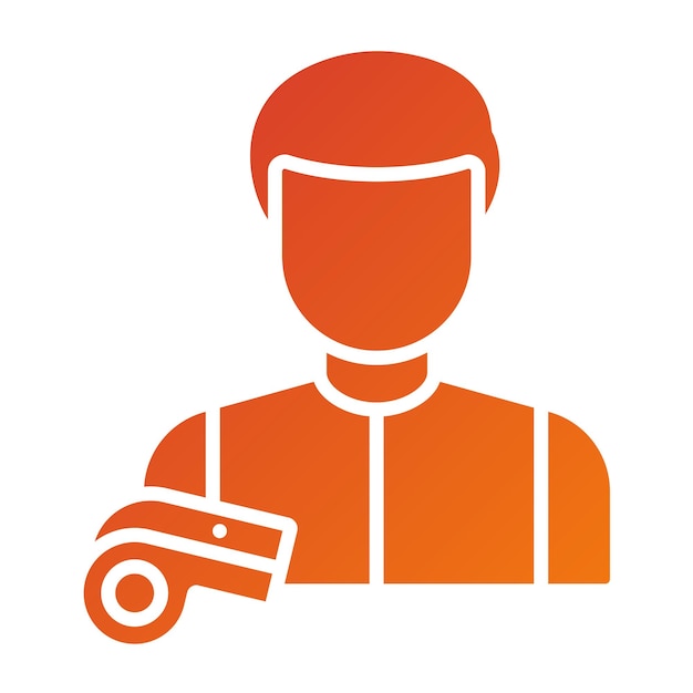 Estilo del icono del árbitro de diseño vectorial