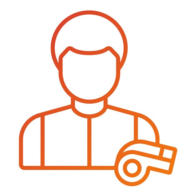 Estilo del icono del árbitro de diseño vectorial