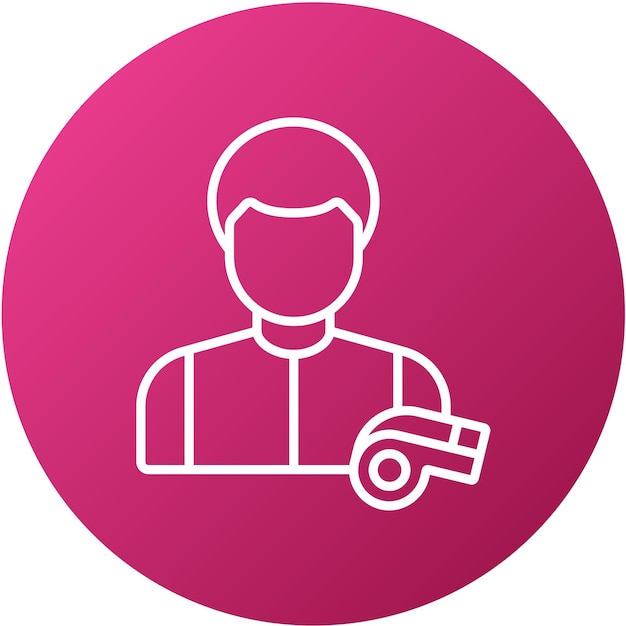 Estilo del icono del árbitro de diseño vectorial