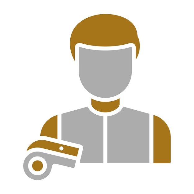Estilo del icono del árbitro de diseño vectorial