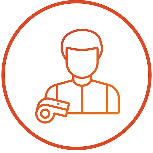 Estilo del icono del árbitro de diseño vectorial