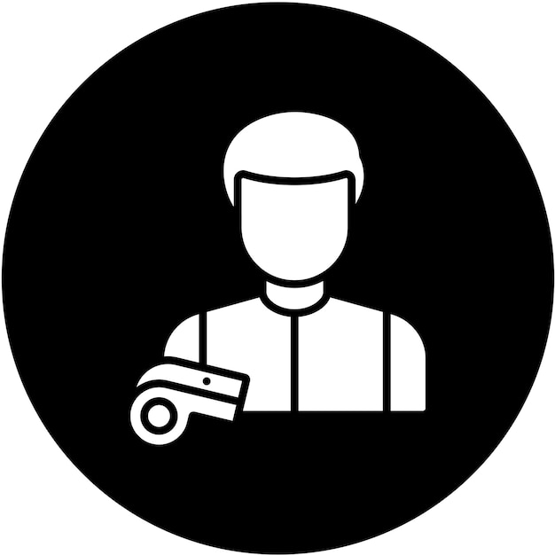 Estilo del icono del árbitro de diseño vectorial