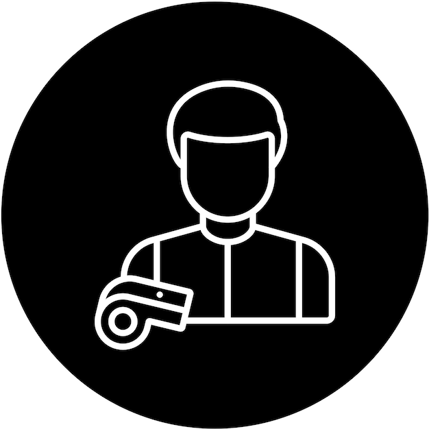 Estilo del icono del árbitro de diseño vectorial