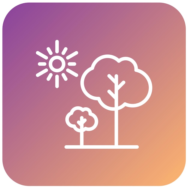 Estilo de icono de árbol de diseño vectorial
