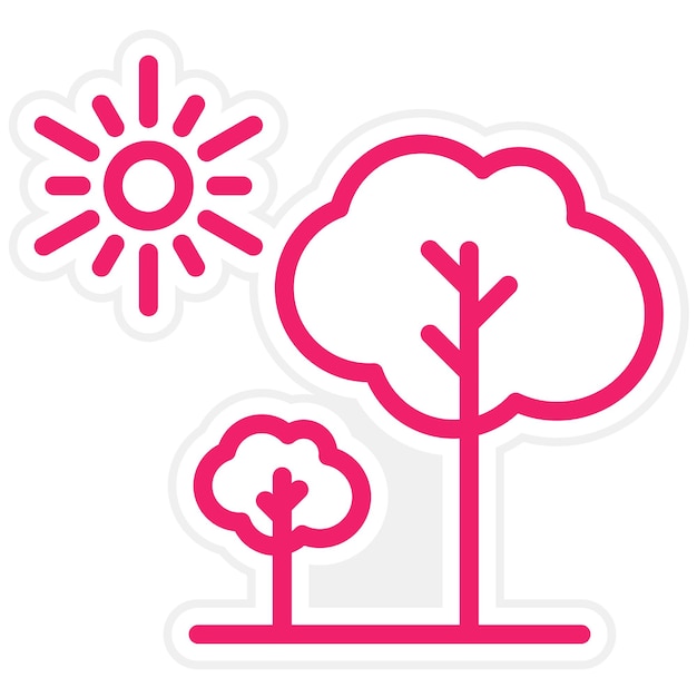 Estilo de icono de árbol de diseño vectorial