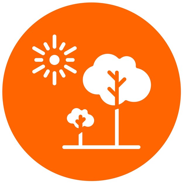 Estilo de icono de árbol de diseño vectorial