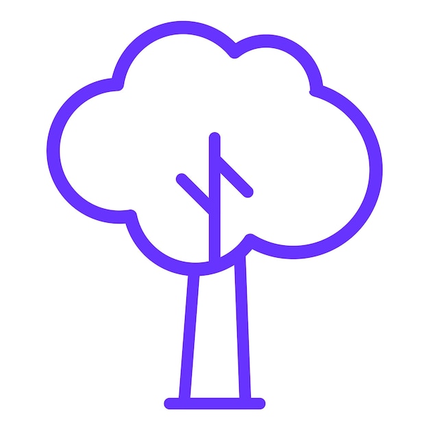 Estilo de icono de árbol de diseño vectorial