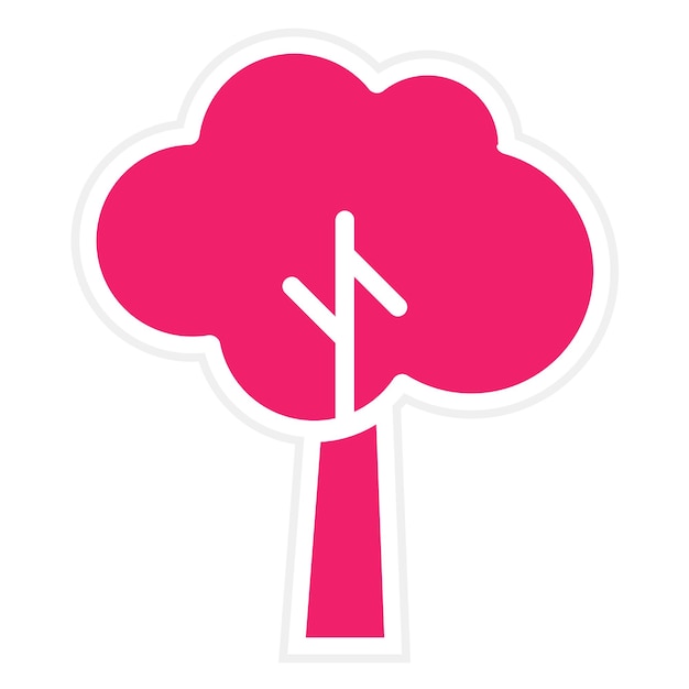 Estilo de icono de árbol de diseño vectorial