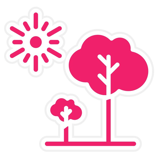 Estilo de icono de árbol de diseño vectorial