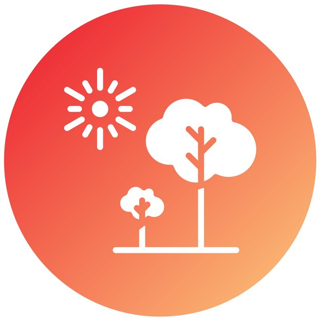 Estilo de icono de árbol de diseño vectorial