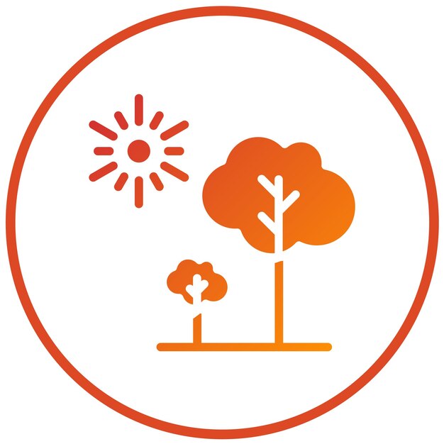 Estilo de icono de árbol de diseño vectorial