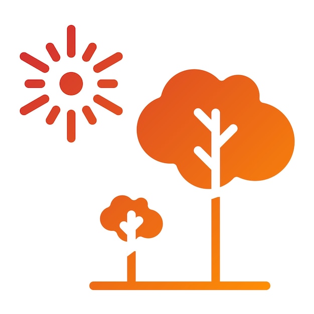 Estilo de icono de árbol de diseño vectorial