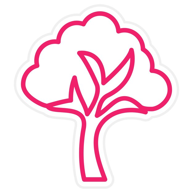 Estilo de icono de árbol de diseño vectorial
