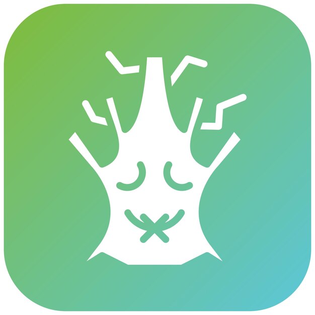 Estilo de icono de árbol de diseño vectorial