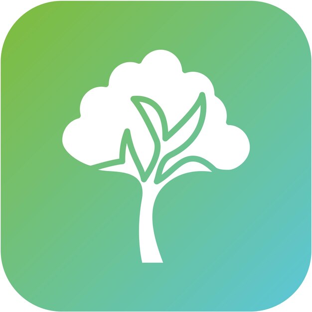 Estilo de icono de árbol de diseño vectorial