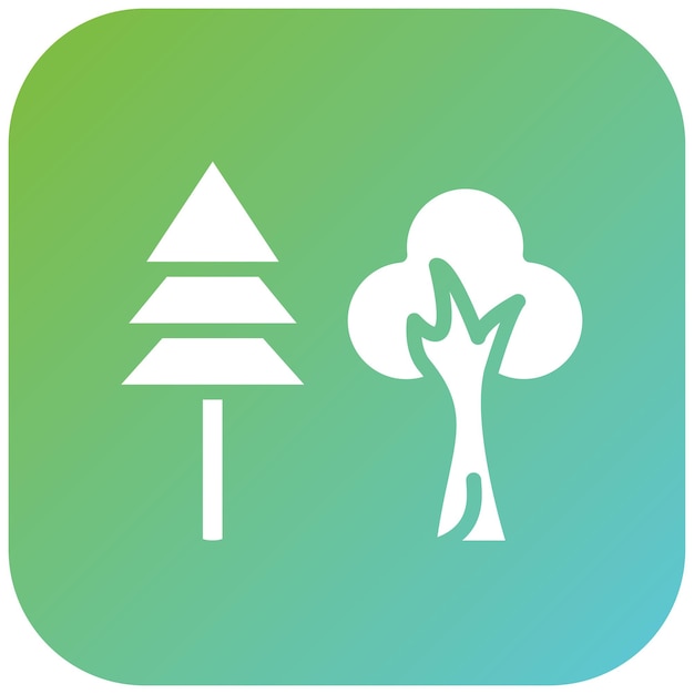 Estilo de icono de árbol de diseño vectorial