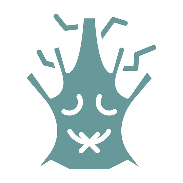 Estilo de icono de árbol de diseño vectorial