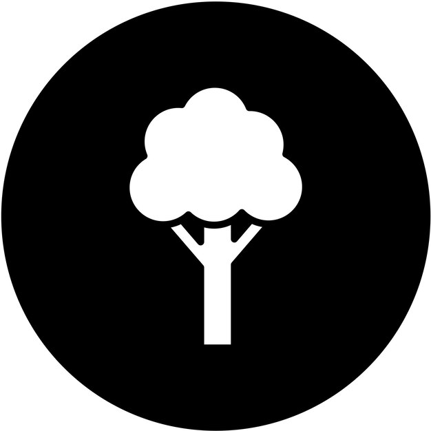 Estilo de icono de árbol de diseño vectorial