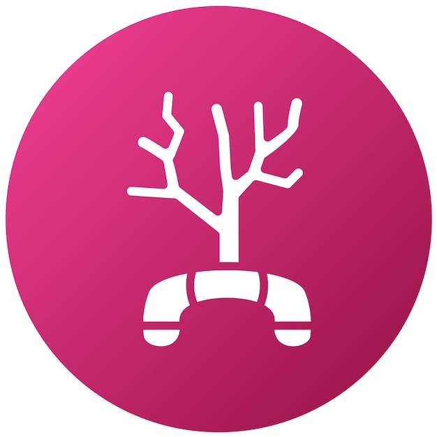 Estilo de icono del árbol de llamadas de diseño vectorial