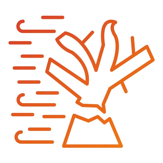Estilo del icono del árbol roto