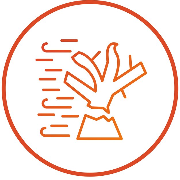 Estilo del icono del árbol roto