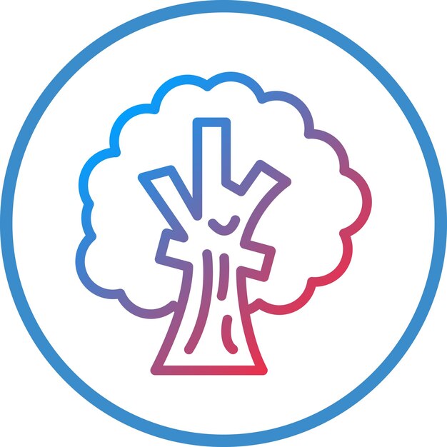 Estilo de icono de árbol seco de diseño vectorial