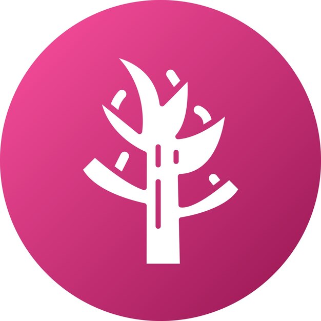 Estilo de icono de árbol seco de diseño vectorial