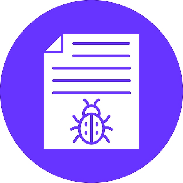 Estilo del icono del archivo de diseño vectorial del virus